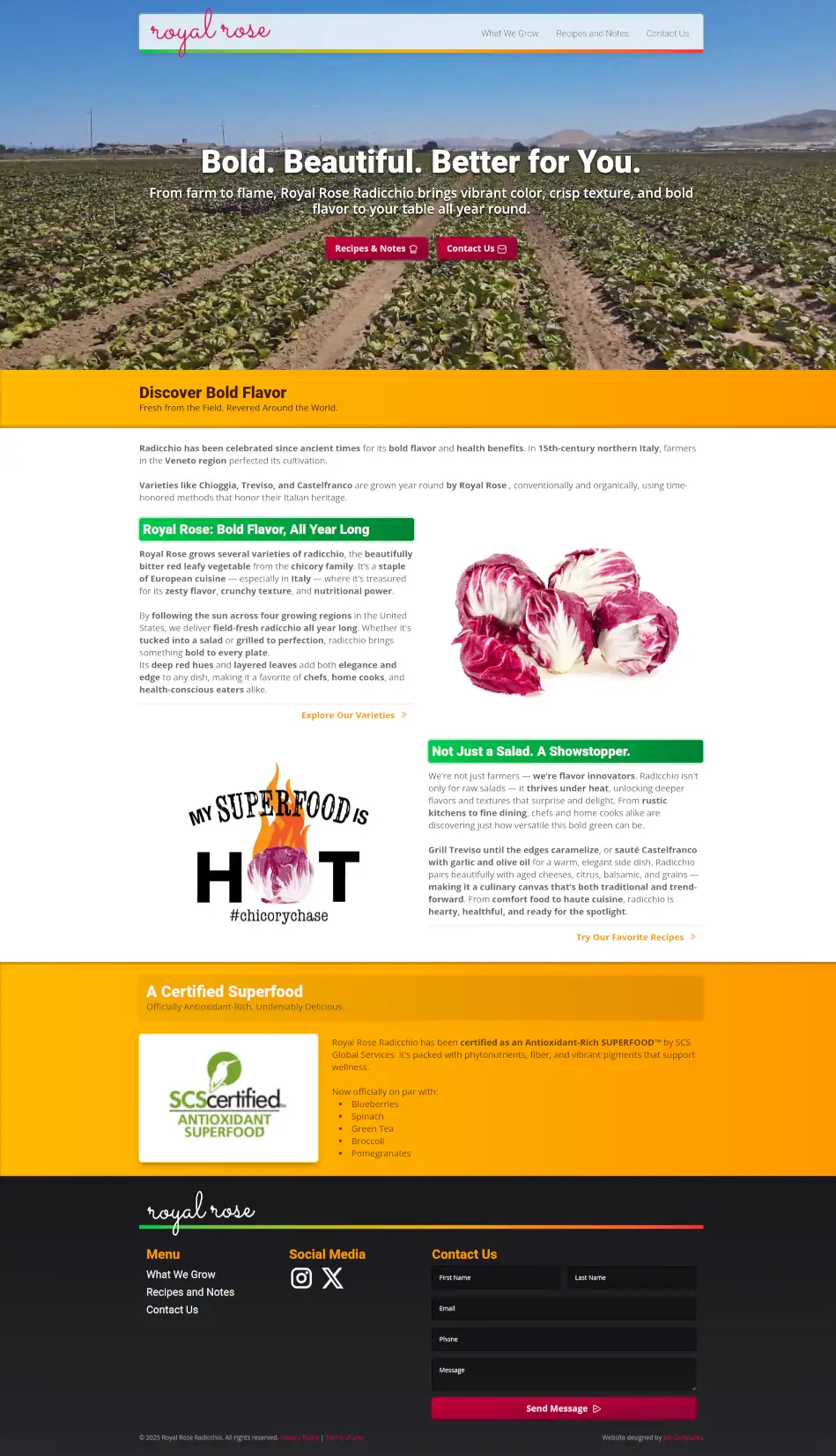 Radicchio.com Home Page